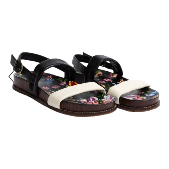 Johnny Was Double Band Leather Sandal Women's *New w/box*